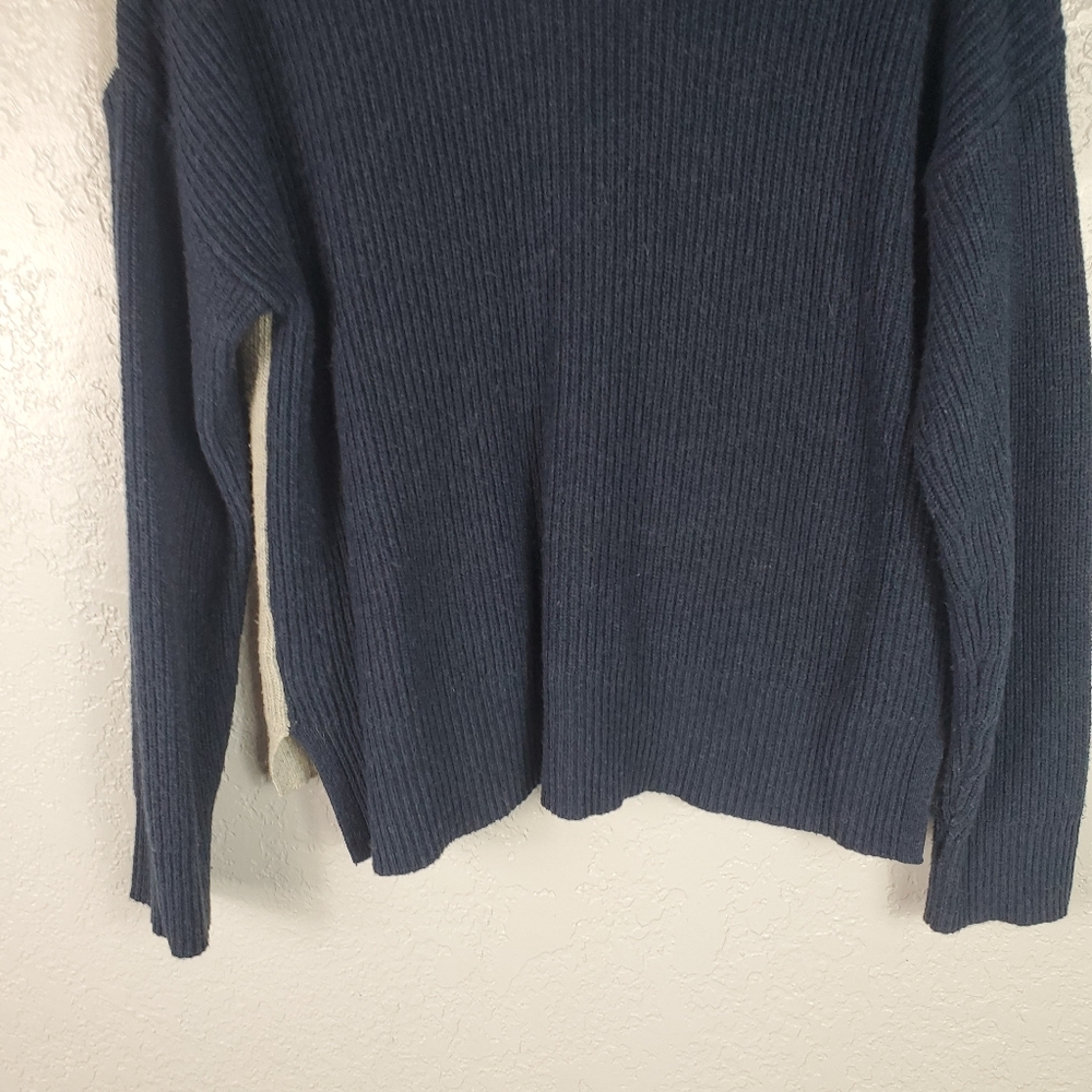 Madewell Boxy Navy Harper Rib Knit Women's Sweater - Picture 11 of 16